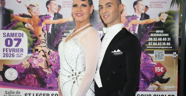 photo  l’un des couples compétiteurs du douzième trophée du choletais, sandrine pourcher et anthony valera d’angers  &copy;  ouest-france 