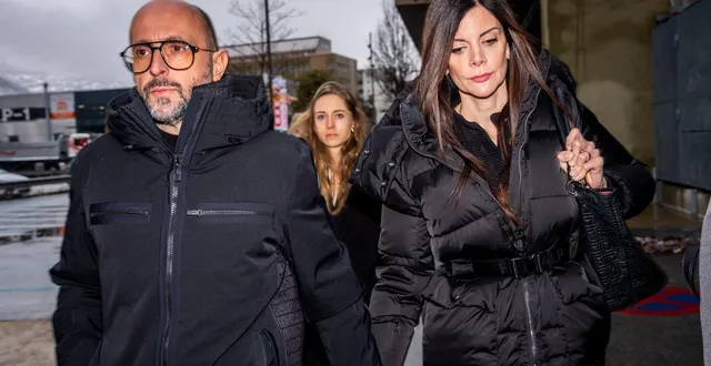 photo  le couple moretti, propriétaire du bar le constellation, le 11 février 2026.  &copy;  maxime schmid/afp 