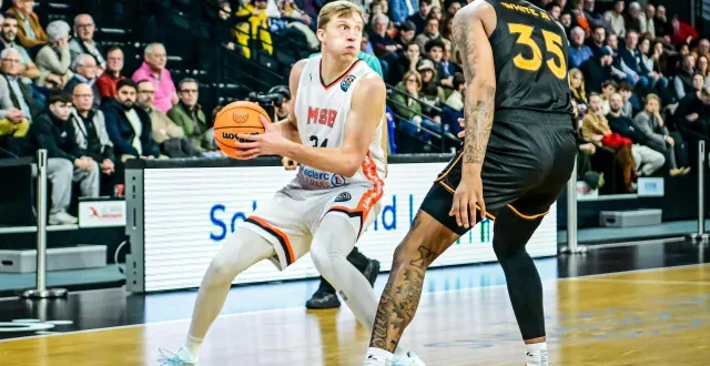 photo  david dileo a inscrit 18 points contre galatasaray, ce mercredi 11 février 2026 à antarès.  &copy;  photo : le maine libre - yvon loué 