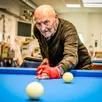 photo coulaines, décembre 2025. à 96 ans, daniel monceau joue encore au billard plusieurs fois par semaine.