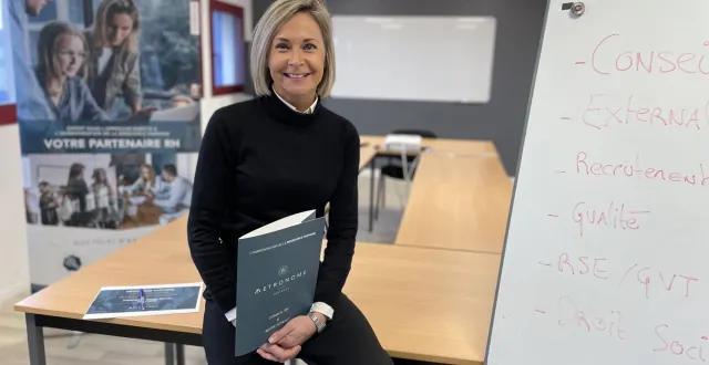 photo  armelle chaplain, nouvelle directrice associée de metronome partners.  &copy;  le maine libre 