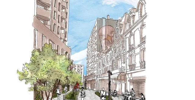 photo  les riverains ont choisi une rue végétalisée pour la rue hippolyte lecornué.  &copy;  illustration : ville du mans 