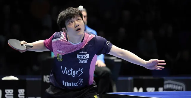photo  superstar du tennis de table chinois, fan zhendong avait sauvé une balle de match face à simon gauzy lors du quart de finale aller de ligue des champions entre hennebont et sarrebruck.  &copy;  archives pascal granger 