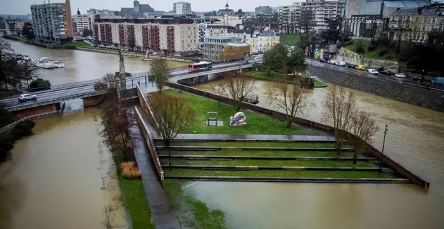 photo  en janvier 2025, le parc de l’île aux planches avait été touché par des inondations.  &copy;  archives le maine libre - yvon loué 