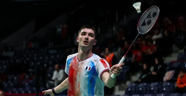 photo  christo popov et l’équipe de france masculine de badminton sont en demi-finales des championnats d’europe par équipes à istanbul (turquie).  &copy;  raphael sachetat/badmintonphoto 
