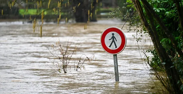 photo  inondation et crue de la rivière le lay à mareuil-sur-lay-dissais en vendée.  &copy;  franck dubray / ouest france 