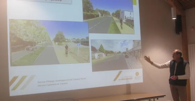 photo  yannick cloarec, responsable de la voirie communautaire détaille le projet d’aménagement.  &copy;  ouest-france 