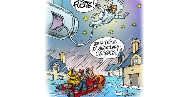 photo  l’envol de sophie adenot pour l’iss inspire chaunu.  &copy;  chaunu 