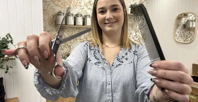 photo  la séguinière (maine-et-loire), vendredi 13 février 2026. diplômée du campus eurespace, izéa brochard officie au « petit salon ».  &copy;  freddy reigner 