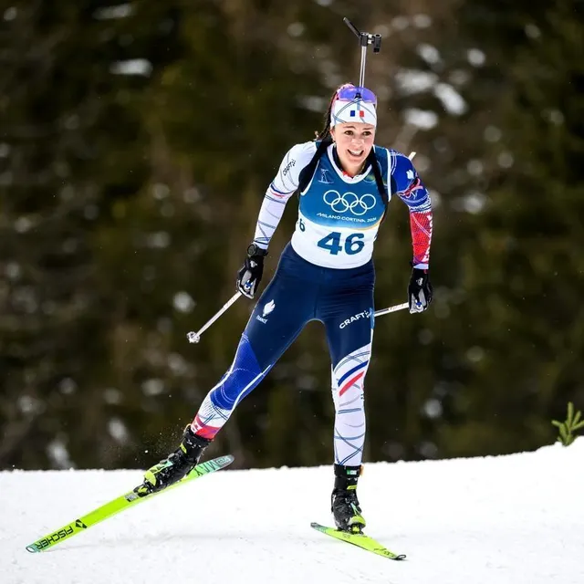 photo camille bened a pris la 4e place de l’individuel mercredi 11 février. si elle a pu participer à cette épreuve, elle sera remplaçante sur le sprint et la poursuite de samedi 14 et dimanche 15 février.  ©  hahn lionel/kmsp via afp