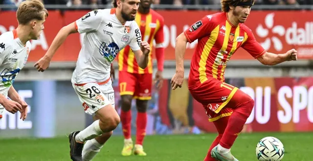 photo  adil bourabaa, balle au pied contre laval, à l’occasion de la 22e journée ligue 2, samedi 7 février 2026 au stade marie-marvingt.  &copy;  le maine libre - denis lambert 
