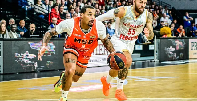 photo  travante williams, ici à antarès contre monaco le 16 novembre 2025, est le meilleur intercepteur du championnat après 19 journées.  &copy;  photo : le maine libre - yvon loué 