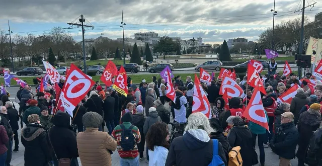 photo  dès 10 h 30, ils se sont rassemblés devant la mairie d’angers (maine-et-loire).  &copy;  ouest-france 