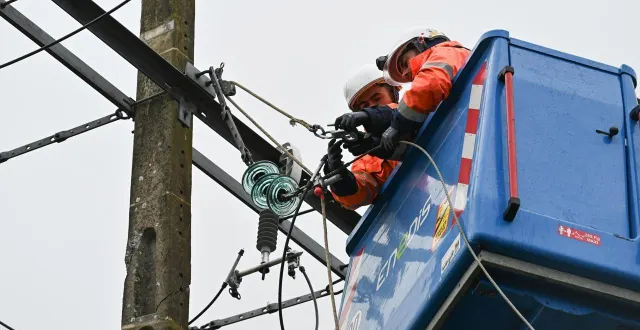photo  enedis a qualifié la tempête nils d’évènement « d’une ampleur historique ».  &copy;  elsa rancel / ouest-france 