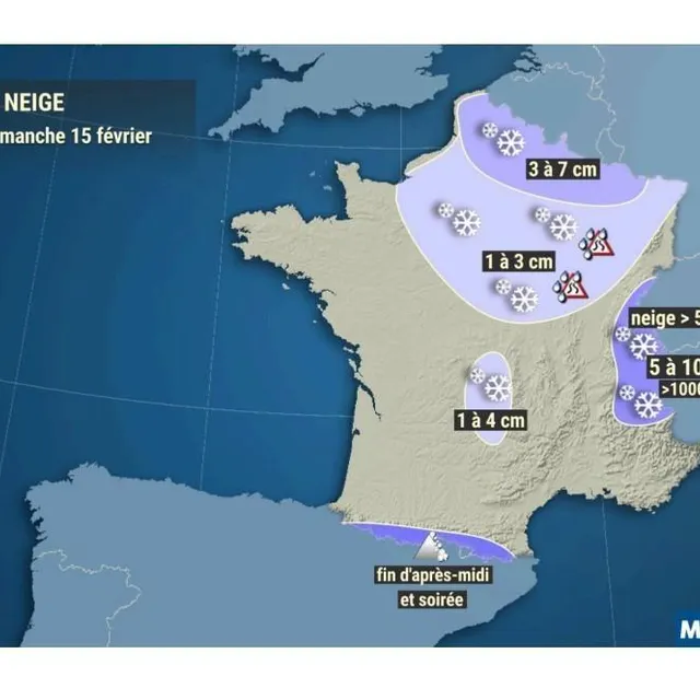 photo l’épisode neigeux prévu dimanche par météo france  ©  météo france