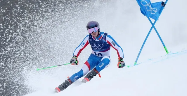 photo  sixième pour ses premiers jeux olympiques du géant remporté samedi 14 février, par le brésilien lucas pinheiro braathen, le français léo anguenot a tenu son rang et s’est dit « ultra-motivé pour dans quatre ans ».  &copy;  getty images via afp 