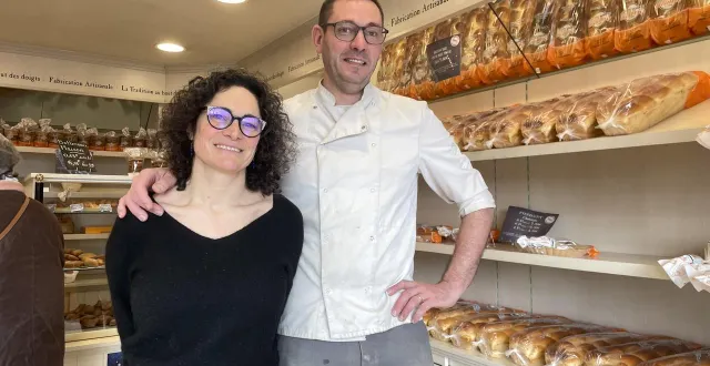 photo  jean-michel et nathalie leroi, 42 ans tous les deux, sont depuis 2020 à la tête de la briocherie gelineau, à cholet (maine-et-loire).  &copy;  ouest-france 
