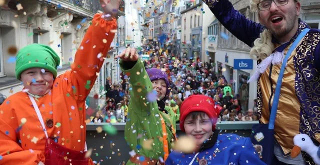 photo  le top départ de l’édition 2026 du carnaval de granville (manche) a été donné ce samedi 14 février 2026, avec la cavalcade des enfants.  &copy;  ouest-france 
