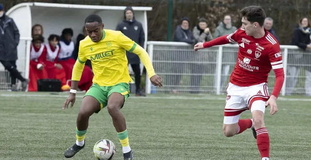 photo  le ballon a plus souvent transité dans les pieds nantais mais les brestois peuvent nourrir des regrets.  &copy;  philippe jeuland 