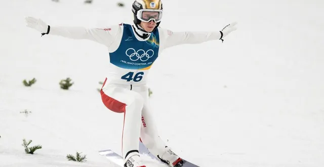 photo  le sauteur à skis autrichien daniel tschofenig a été diqualifié à l’issue de la première manche du concours sur grand tremplin des jo de milan cortina  &copy;  nurphoto via afp 