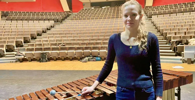 photo  adélaïde ferrière est une percussionniste renommée.  &copy;  le maine libre – louis gohin 