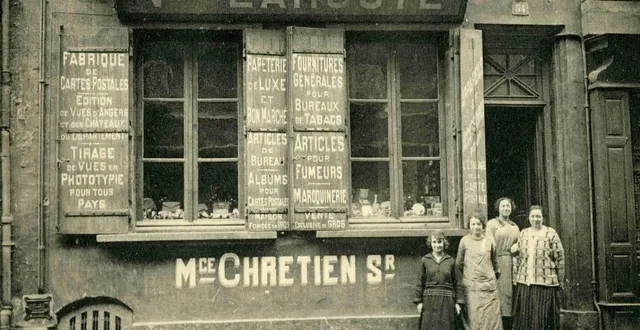 photo  la maison valentin laroute, 54, rue saint-aubin, vers 1924. maurice chrétien successeur.  &copy;  coll. part. j.-p. baillergeau, archives municipales d’angers 
