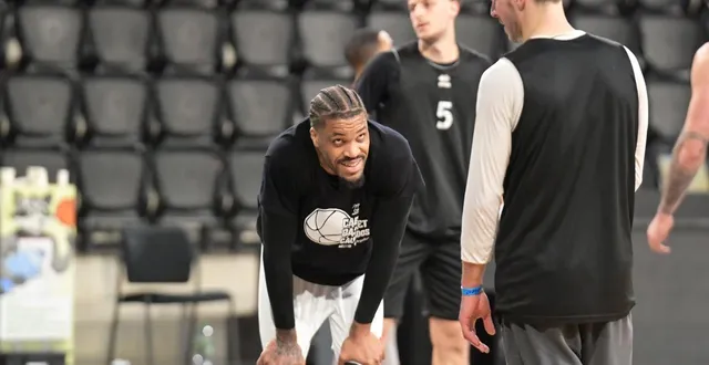 photo  darel poirier s’est entraîné pour la première fois avec ses nouveaux coéquipiers, ce dimanche matin.  &copy;  guillaume marie 