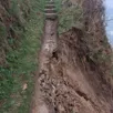 photo éboulement de terrain entre les deux valleuses des loges et bénouville, le long du gr21.