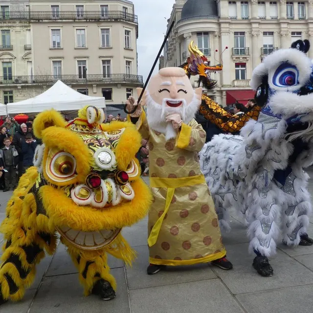 photo les lions sont sous la garde du dieu de la bonne fortune !  ©  ouest-france