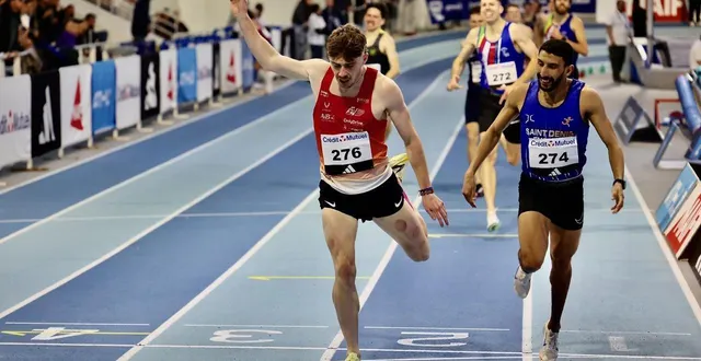 photo  alex piquart (athlé bocage vendée) en or sur le 1 500 m.  &copy;  sebastien dieu devienne 