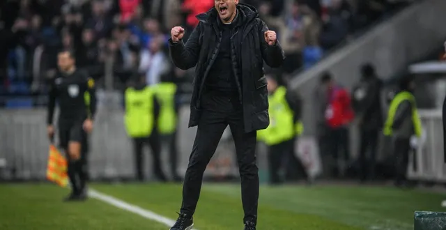 photo  l’entraîneur de l’ol, paulo fonseca, ravi après la victoire de l’ol face à nice (2-0) ce dimanche 15 janvier.  &copy;  olivier chassignole / afp 