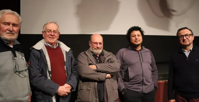 photo  les sages de chalonnes, de gauche à droite : jean-louis grellier, bernard cady, hervé mayer, l’enseignant-chercheur et docteur en informatique, fabien chhel, et rené lefort.  &copy;  co 