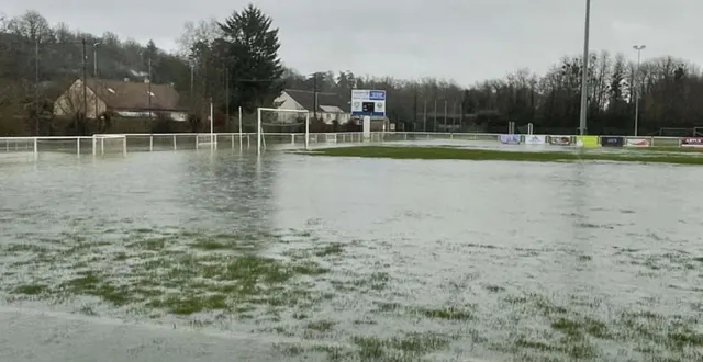 photo  le terrain de château-du-loir ce dimanche 15 février 2026, sur lequel devait se jouer une rencontre de première division de district.  &copy;  coc football 