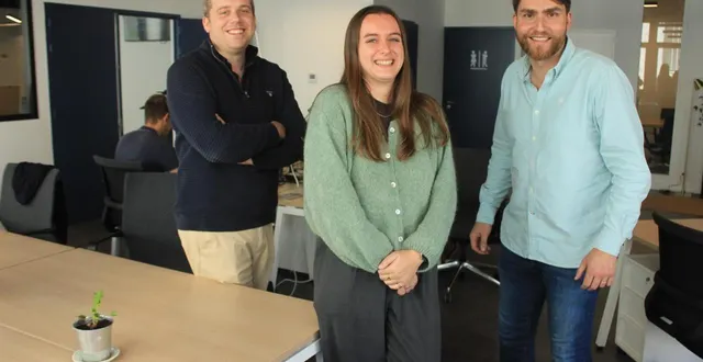photo  cholet, rue de la filature, jeudi 2 octobre 2025. laurie gaborieau est office manager de weforge cholet. elle est ici aux côtés de simon gérard, cofondateur de la sociéte, et maxime leray, directeur des opérations.  &copy;  archives co - alexandre blaise 