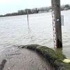 photo  au niveau du pont dumnacus, le niveau de la loire atteignait, ce lundi 16 février au matin, quasiment les 4,90 m. et il n’a pas fini de monter… 