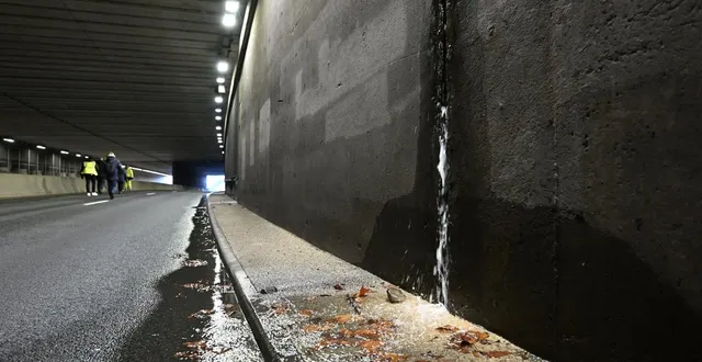 photo  angers, 17 février 2026. à l’exception de quelques infiltrations, l’eau ne s’est pas déversée comme prévu mardi matin dans les trémies verdun et molière de la voie des berges. le niveau de la maine à partir duquel cette mesure préventive se justifie nécessitera d’être actualisée.  &copy;  co - josselin clair 