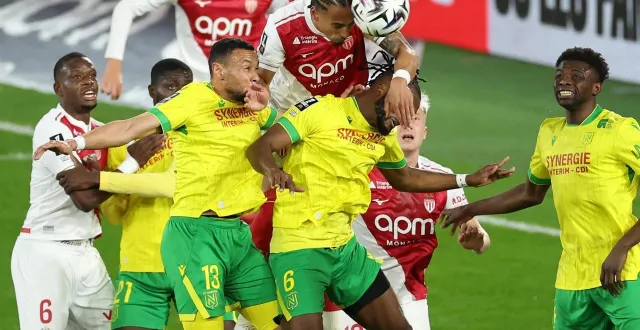 photo  monaco a enfoncé le fc nantes en cinq minutes, vendredi soir, en inscrivant trois buts.  &copy;  afp 