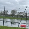 photo  le terrain principal d’entraînement de la baumette en partie inondé, ce mardi 17 février. 