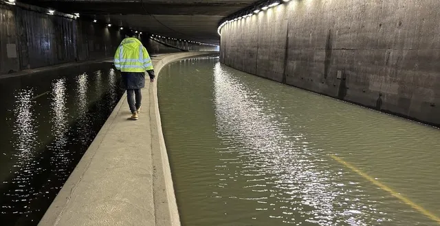 photo  l’inondation volontaire des voies sur berges d’angers s’est déroulée ce mercredi 18 janvier.  &copy;  ouest-france 