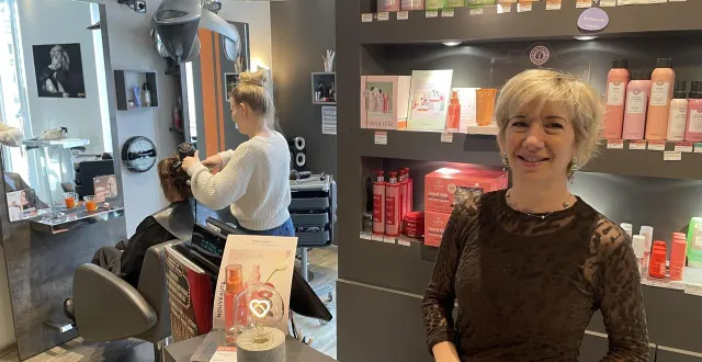 photo  stéphanie lasne, gérante d’aquarel' coiffure à la flèche, le mercredi 4 février 2026.  &copy;  le maine libre – louis gohin 