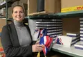 photo  diane de lambert, la directrice de l’atelier le mée a un stock d’écharpes pour les maires et les adjoints, prêtes à être envoyées après le scrutin des municipales 2026. 