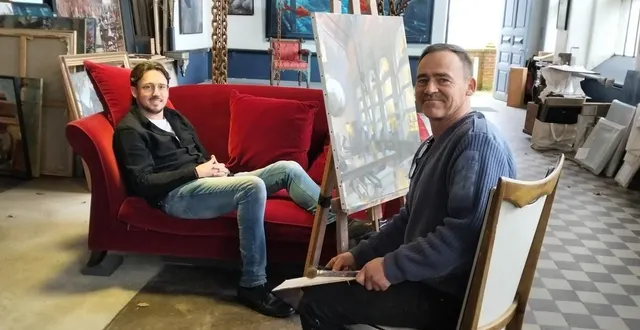 photo  le musicien ludwig et l’artiste segréen florent maussion associent leurs univers le temps d’un tournage.  &copy;  maussion 