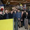 photo  angers, esplanade du chapeau-de-gendarme, le 18 février 2026. l’équipe du nouveau lidl aux côtés de la directrice, laura laurentin (à droite). 