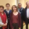 photo de gauche à droite : nicole berthelot et marieclaude leroy, coprésidentes de la bibliothèque meignannaise ; sandra nédélec, nouvelle coordinatrice du réseau ; et christine mercier, coordinatrice sur le départ à la retraite ; et claude guérin, adjoint au maire en charge de la vie associative.