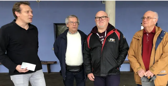 photo  de gauche à droite, rodolphe hercé, michel henry, marc gautier et stéphane moutel.  &copy;  le maine libre 