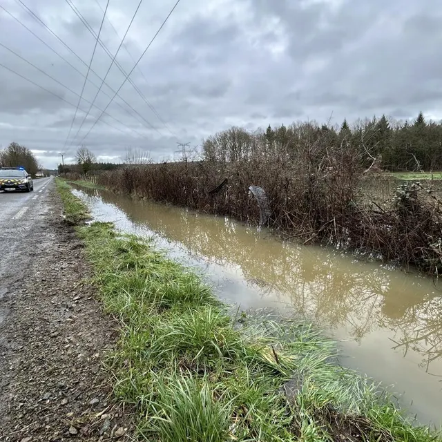 Des fossés bien remplis dans le sud Sarthe. Ouest-France photo des fossés bien remplis dans le sud sarthe. © ouest-france