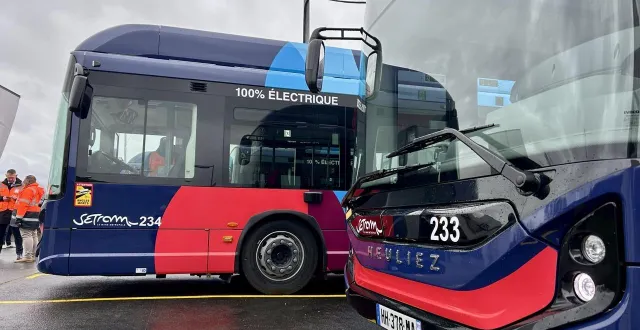 photo  les quatre premiers bus électriques de la setram seront en essais dès ce jeudi 19 février et entreront en service commercial le lundi 2 mars.  &copy;  le maine libre 