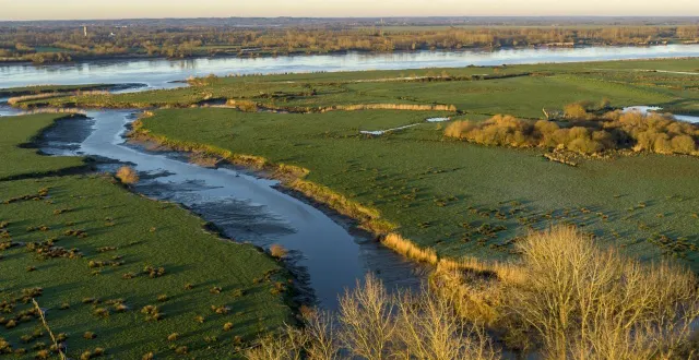 photo  le canal de la musse relie le marais audubon à la loire.  &copy;  pierre-bernard fourny, région pays de la loire, inventaire général 
