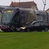 photo  le mans, jeudi 19 février 2026. en effectuant sa manœuvre, l’automobiliste a heurté un tramway de la ligne t1 en direction d’antarès. 