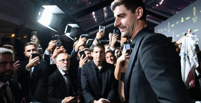 photo  thibaut courtois, lors de la cérémonie du ballon d’or france football, le 17 octobre 2022 au théâtre du châtelet à paris.  &copy;   franck fife - afp 